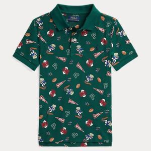 Polo by Ralph Lauren Kids Green Patterned Polo Shirt size 7